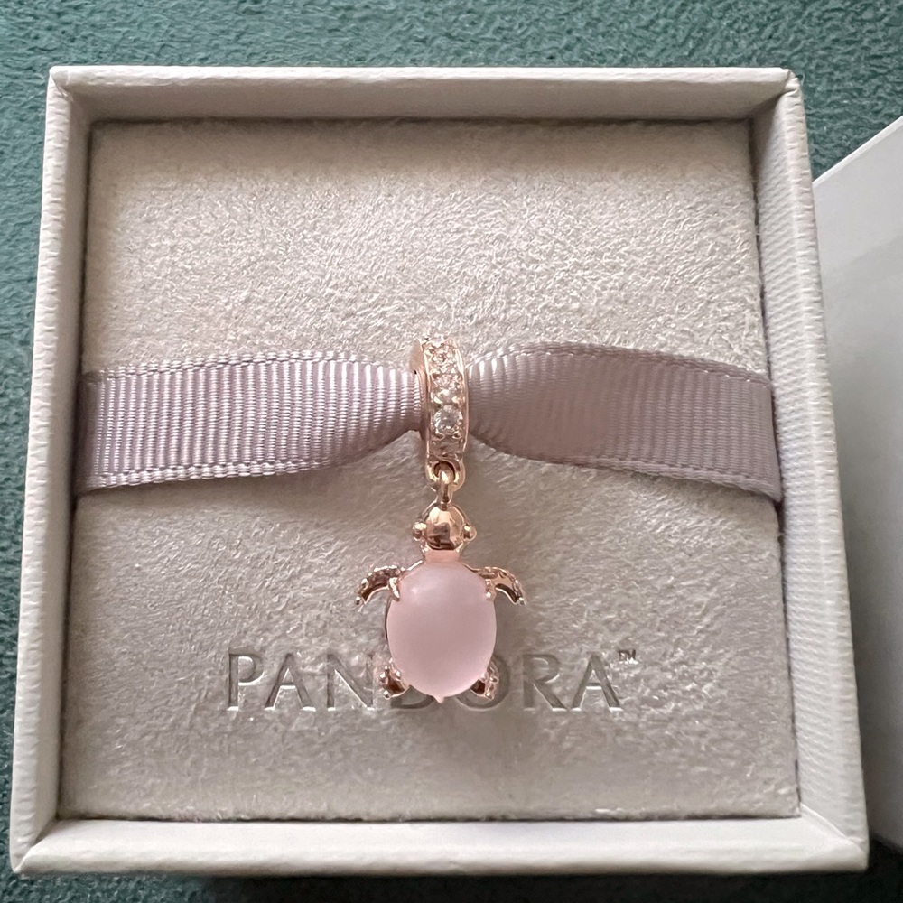 Murano glass pink sea turtle - Pandora